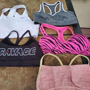 Sports bras (5 total)